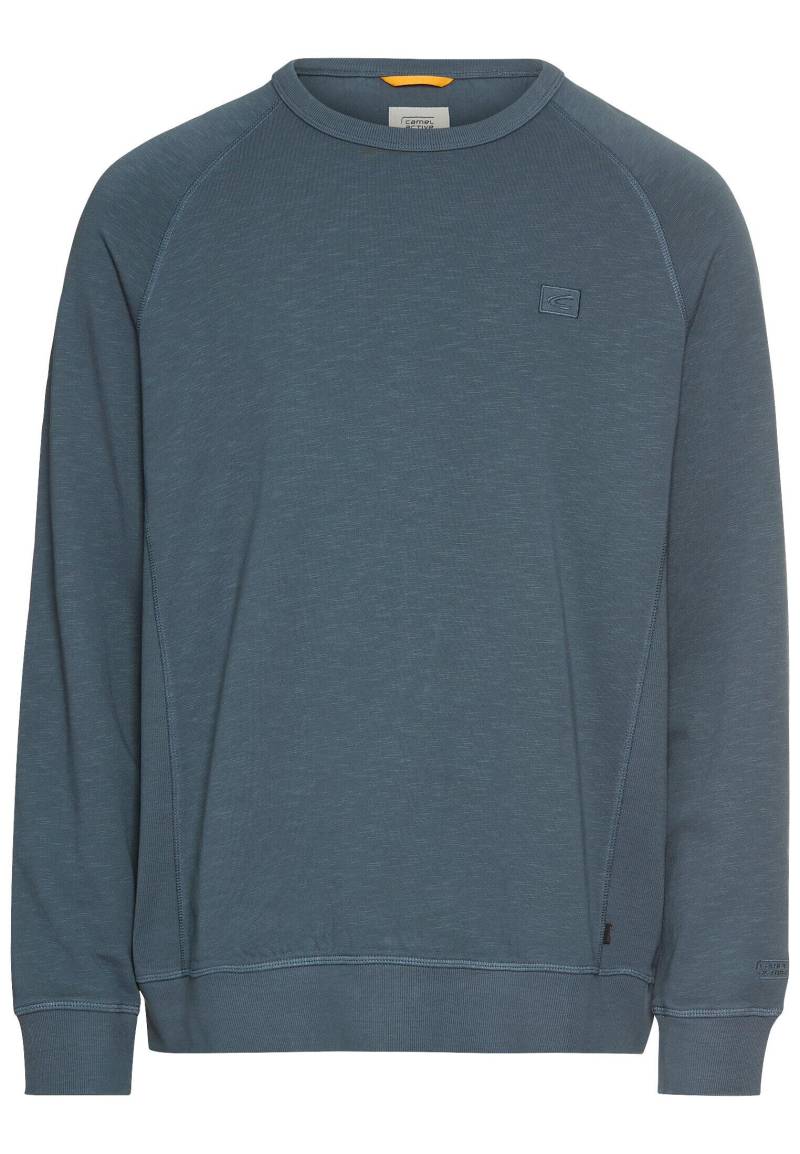 camel active - Sweatshirt aus reiner Baumwolle mit Raglanärmeln tinted blue - Gr. - XL von camel active