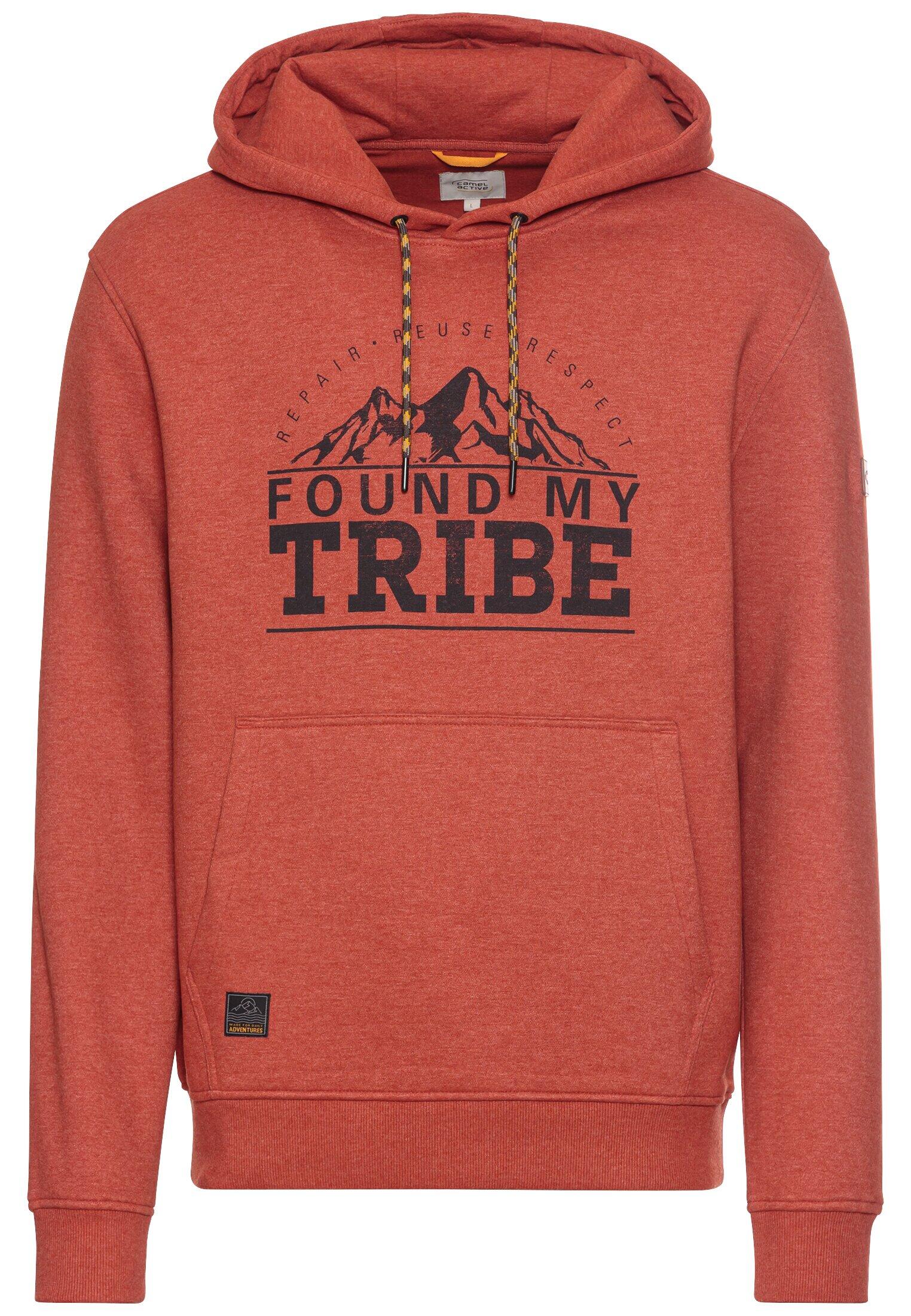 camel active - Sweatshirt mit Kapuze aus einem Baumwollmix brick red - Gr. - M von camel active