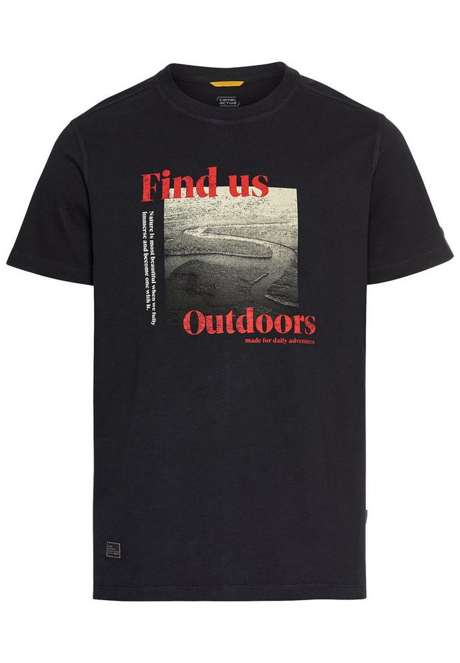 camel active T-Shirt T-Shirt mit Print aus Organic Cotton von camel active