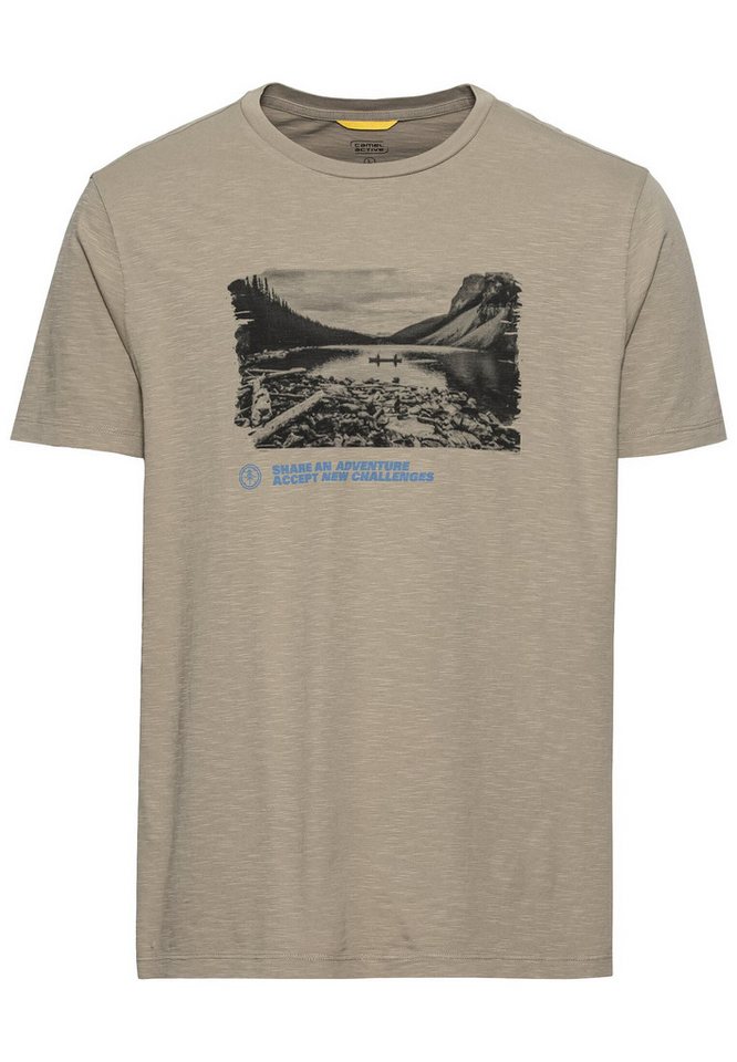 camel active T-Shirt T-Shirt mit Print aus nachhaltigem Organic Cotton von camel active