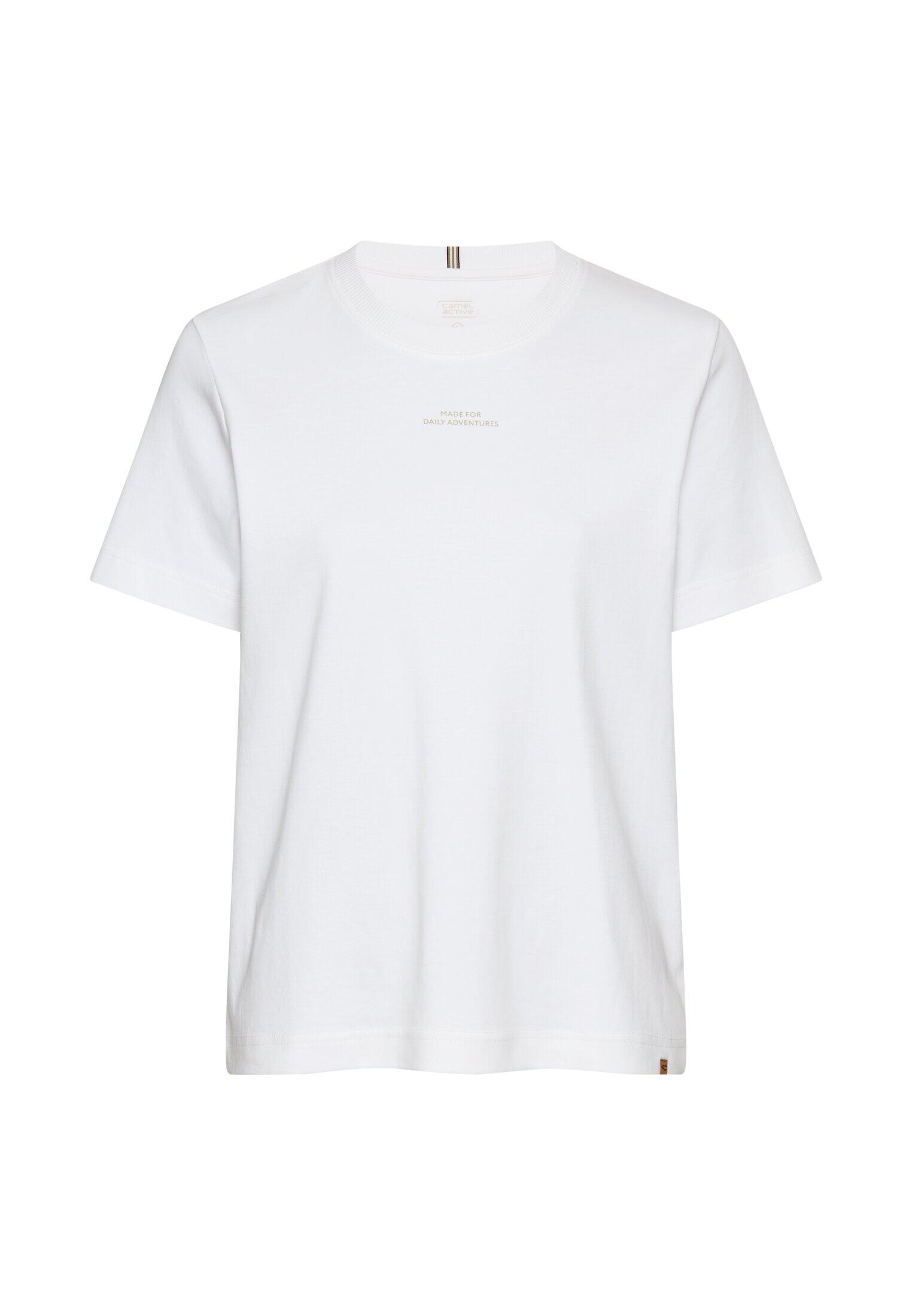 camel active - T-Shirt aus Organic Cotton bright white - Gr. - L von camel active