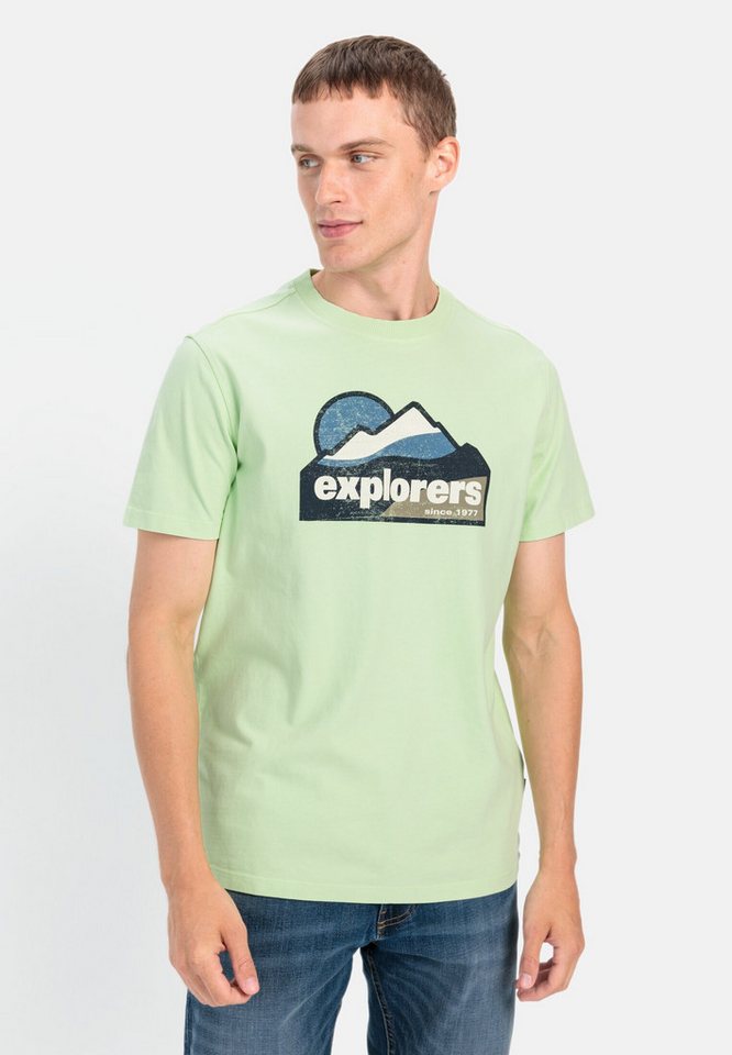 camel active T-Shirt aus nachhaltigem Organic Cotton Kurzarm Rundhals von camel active