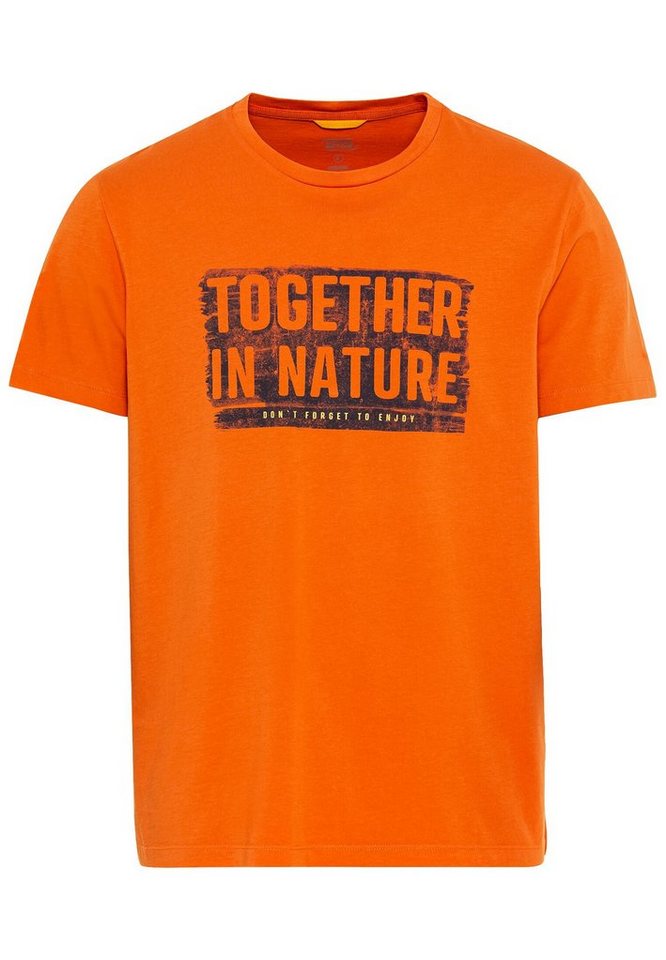 camel active T-Shirt camel active Herren T-Shirt Together in Nature in orange (1-tlg) von camel active