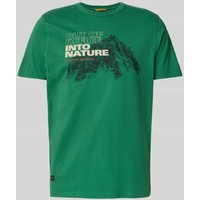 camel active T-Shirt mit Label-Print in Hellgruen, Größe 3XL von camel active