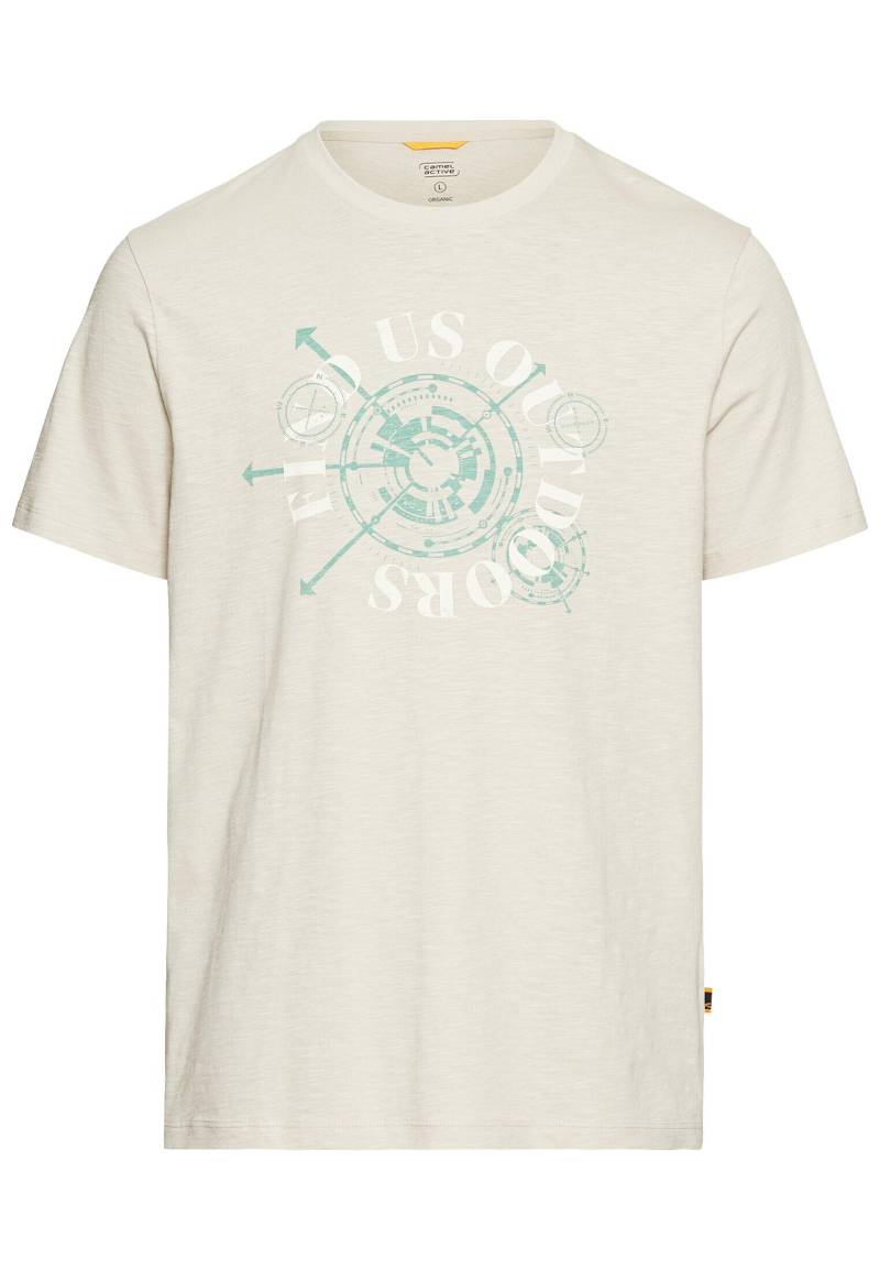 camel active - T-Shirt mit Print aus Organic Cotton beige - Gr. - 3XL von camel active