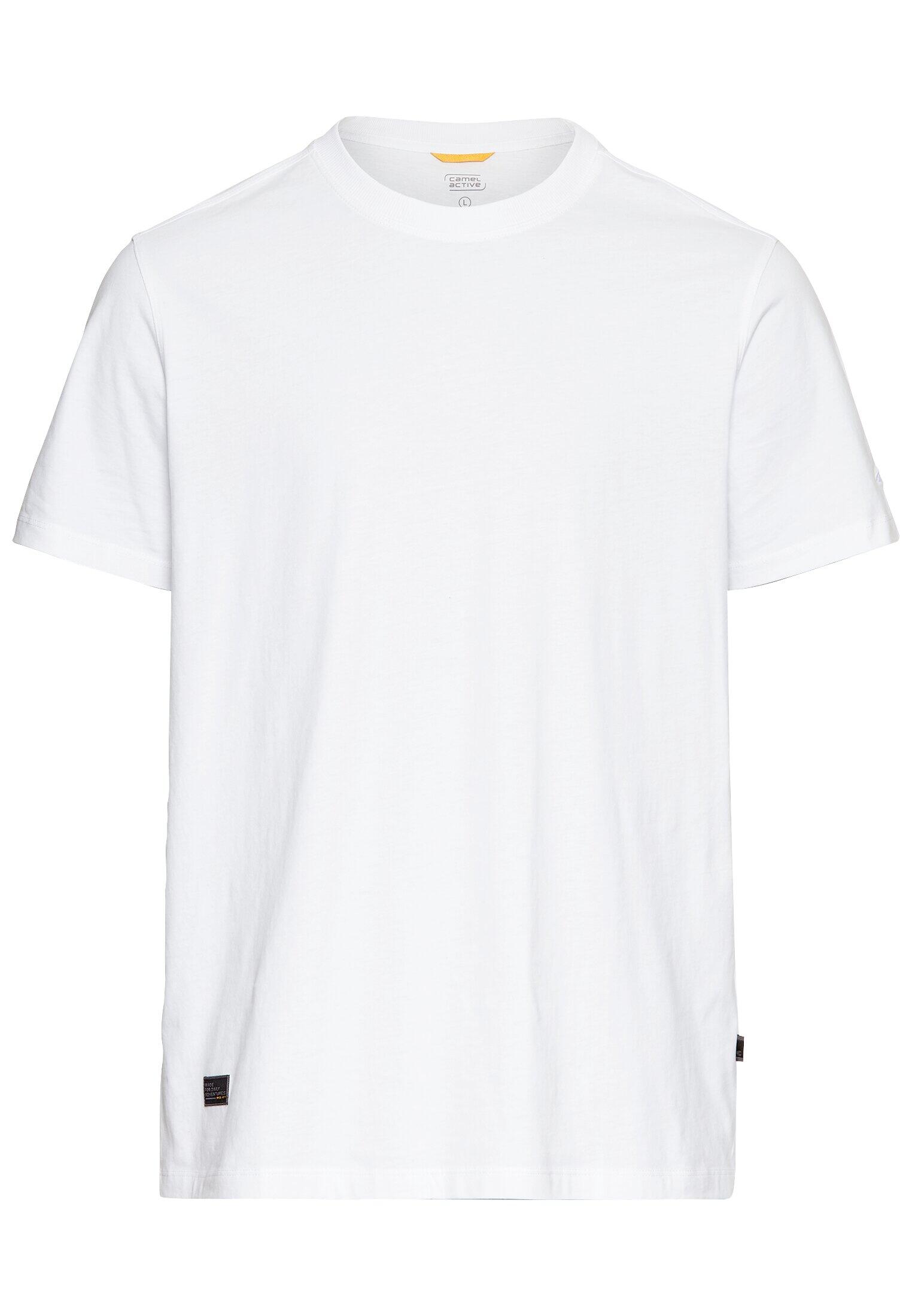 camel active - T-Shirt mit Print aus Organic Cotton white - Gr. - 3XL von camel active
