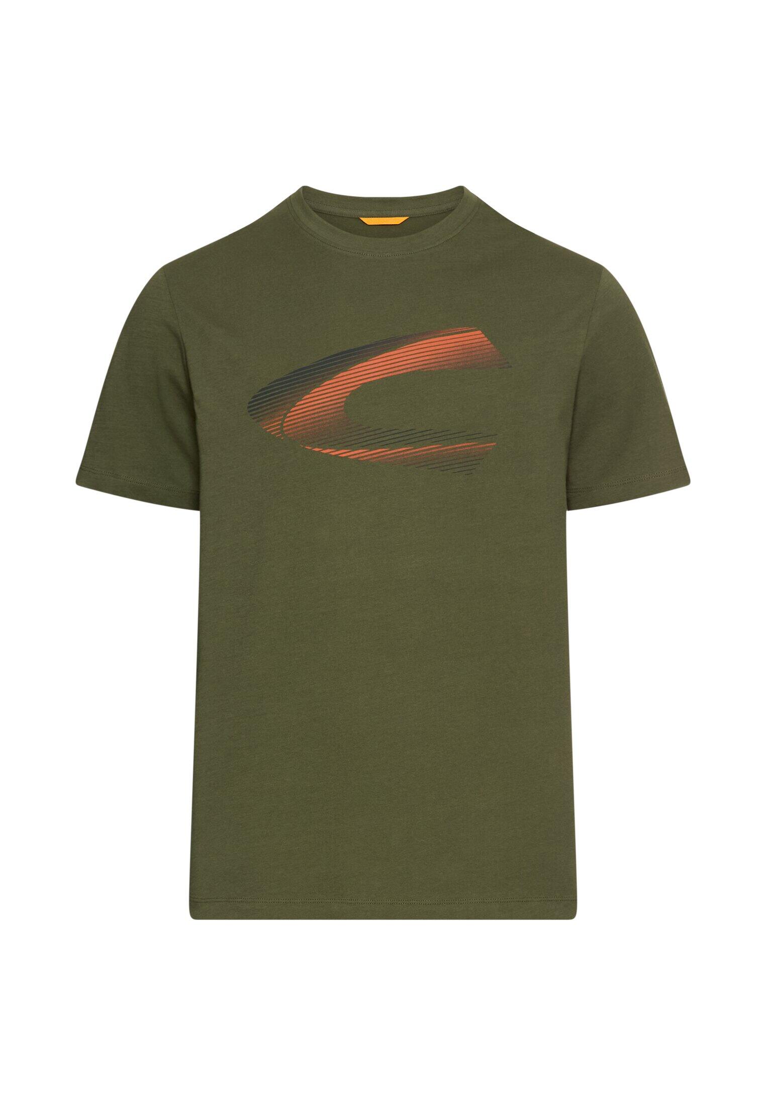 camel active - T-Shirt mit Print aus nachhaltigem Organic Cotton forest green - Gr. - XXL von camel active