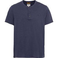 camel active T-Shirt mit Serafino-Kragen in melierter Optik von camel active
