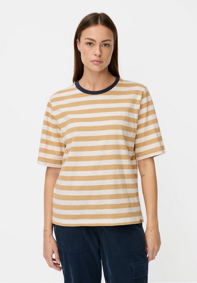 camel active T-Shirt mit Streifenmuster Kurzarm Rundhals von camel active