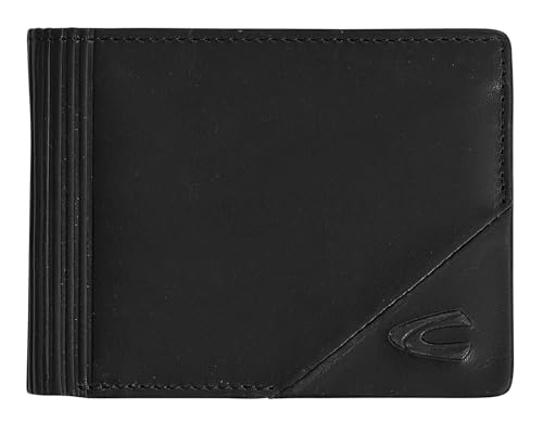 camel active Taiga Herren Geldbörse RFID Querformat Leder Klein Schwarz von camel active