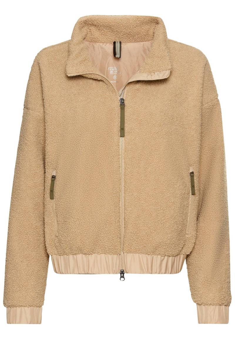 camel active - Teddy Blouson mit Stehkragen und 2-Wege-Reißverschluss cashmere - Gr. - 36 von camel active