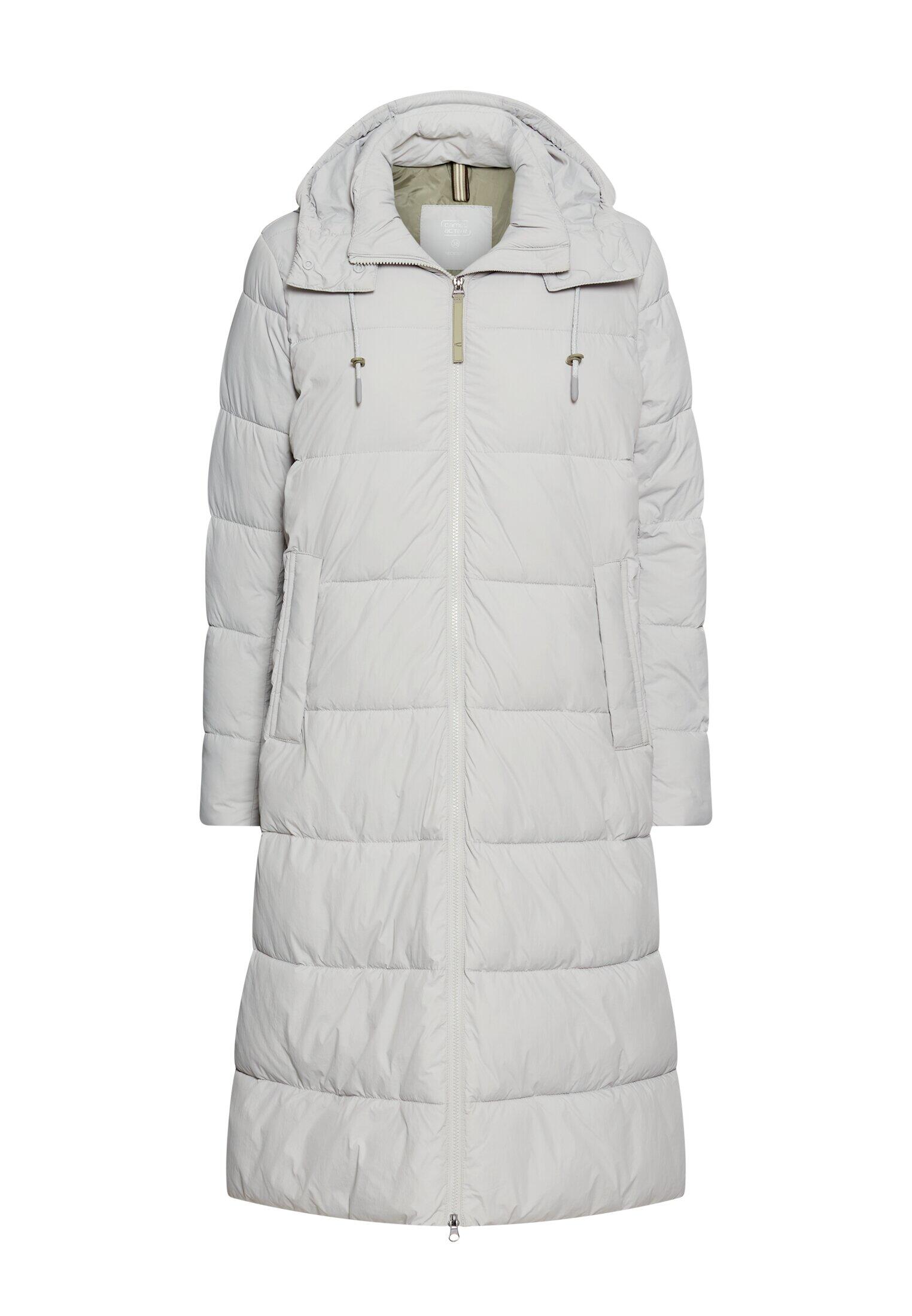 camel active - Wasserabweisender Mantel mit abnehmbarer Kapuze silver - Gr. - 38 von camel active