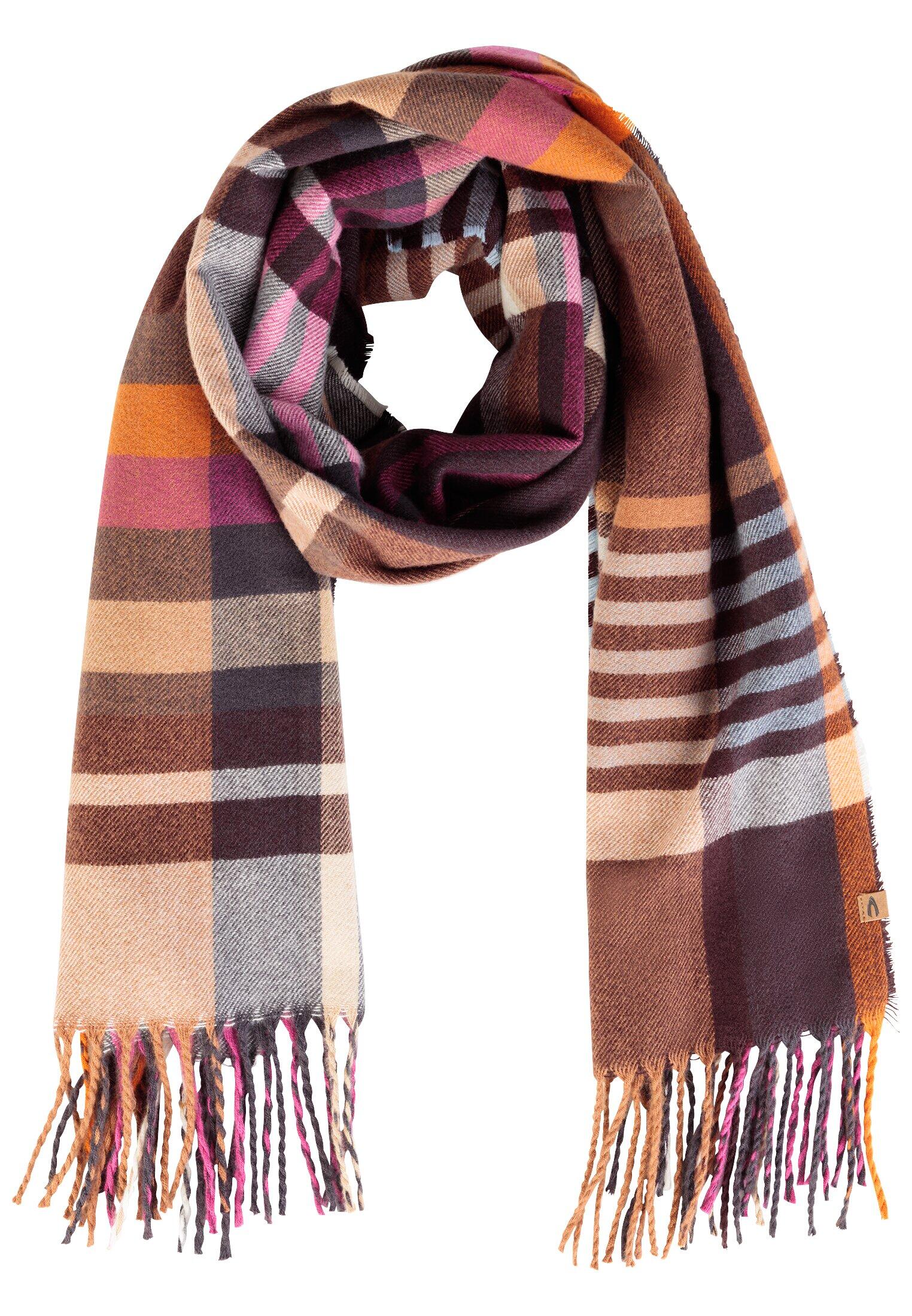 camel active - Weicher Schal im Karomuster plum check - Gr. - OS von camel active