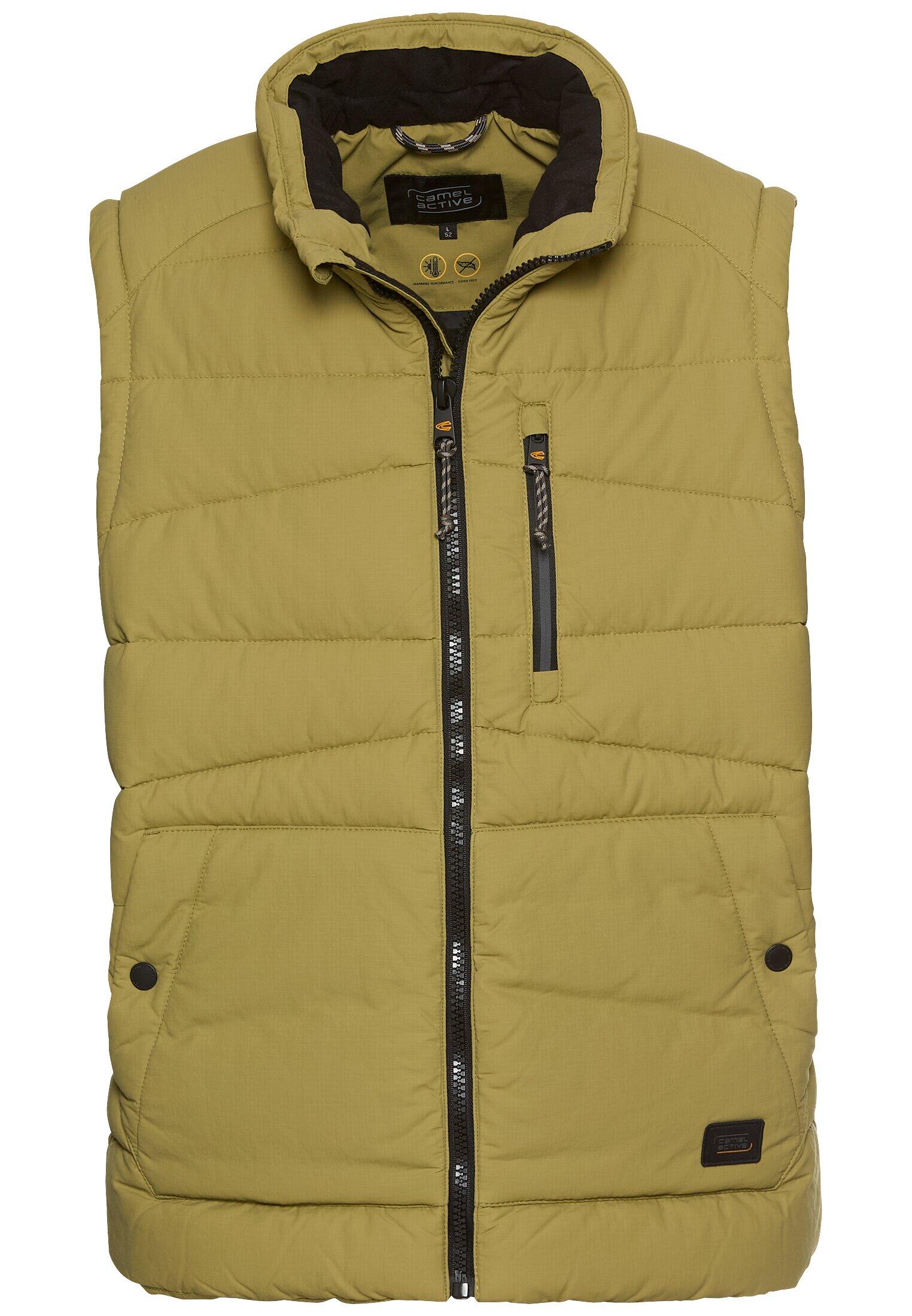 camel active - Weste mit Stehkragen mosstone - Gr. - XXL von camel active