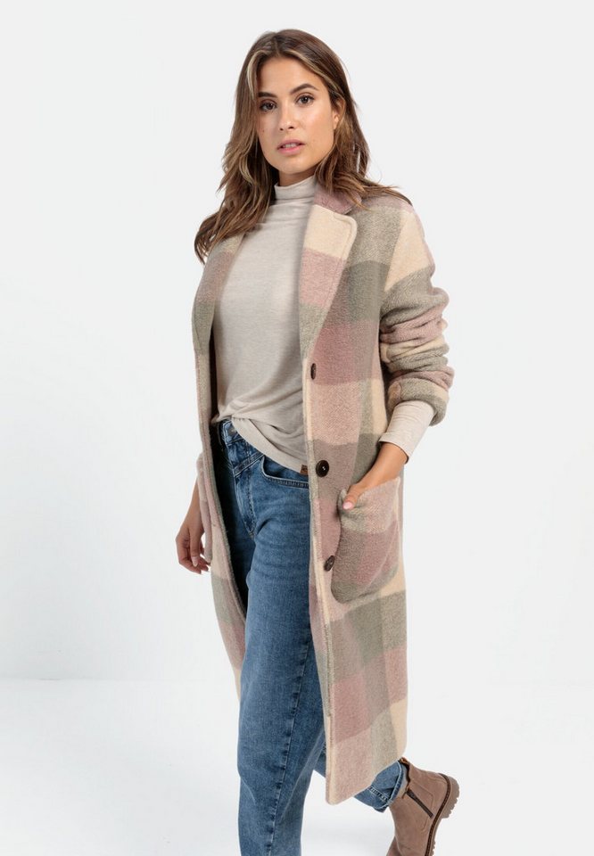 camel active Wollmantel mit Reverskragen Langarm Reverskragen von camel active