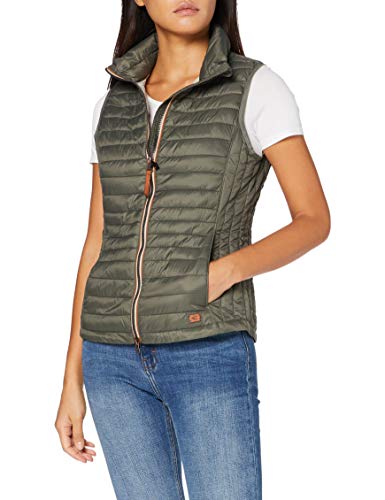 camel active Damen kurze leichte Steppweste mit elastischen Bündchen Khaki womenswear-36 von camel active