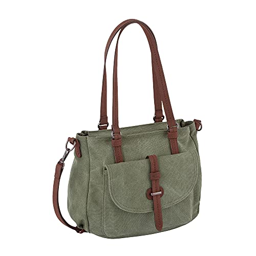 camel active bags Aubrey Damen Shopper Umhängetasche Reißverschluss Mittelgroß Khaki von camel active