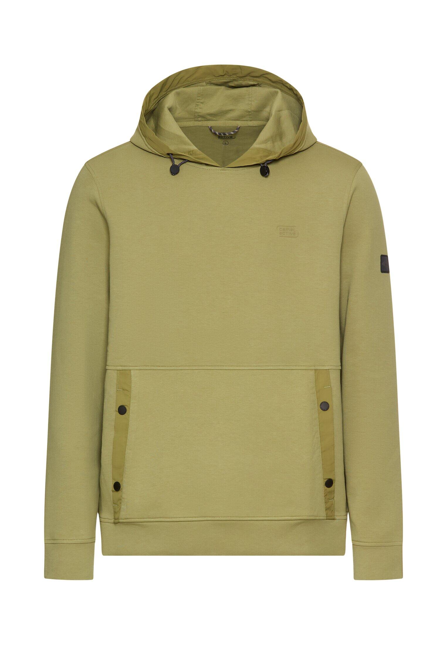 camel active - fleXXXactive® Hoodie mit verstellbarer Kapuze mosstone - Gr. - XXL von camel active