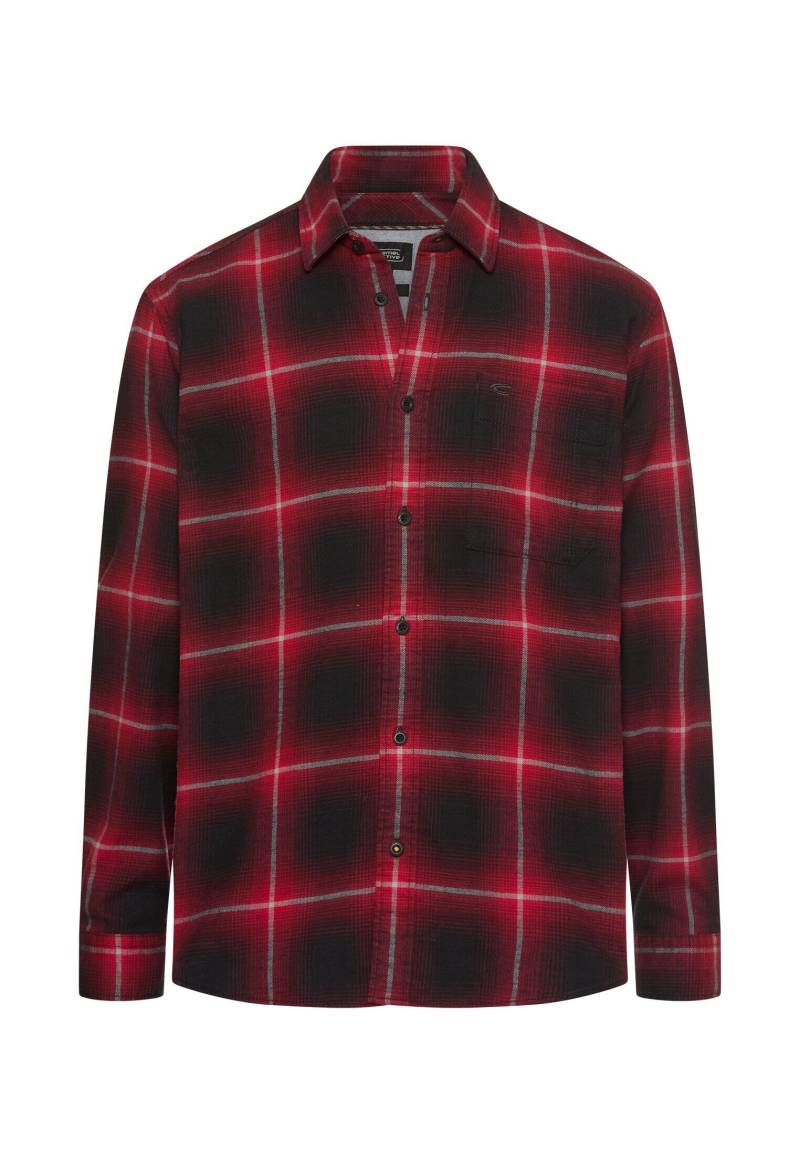 camel active - fleXXXactive® Langarmhemd aus leichtem Flanell amaryllis - Gr. - XL von camel active