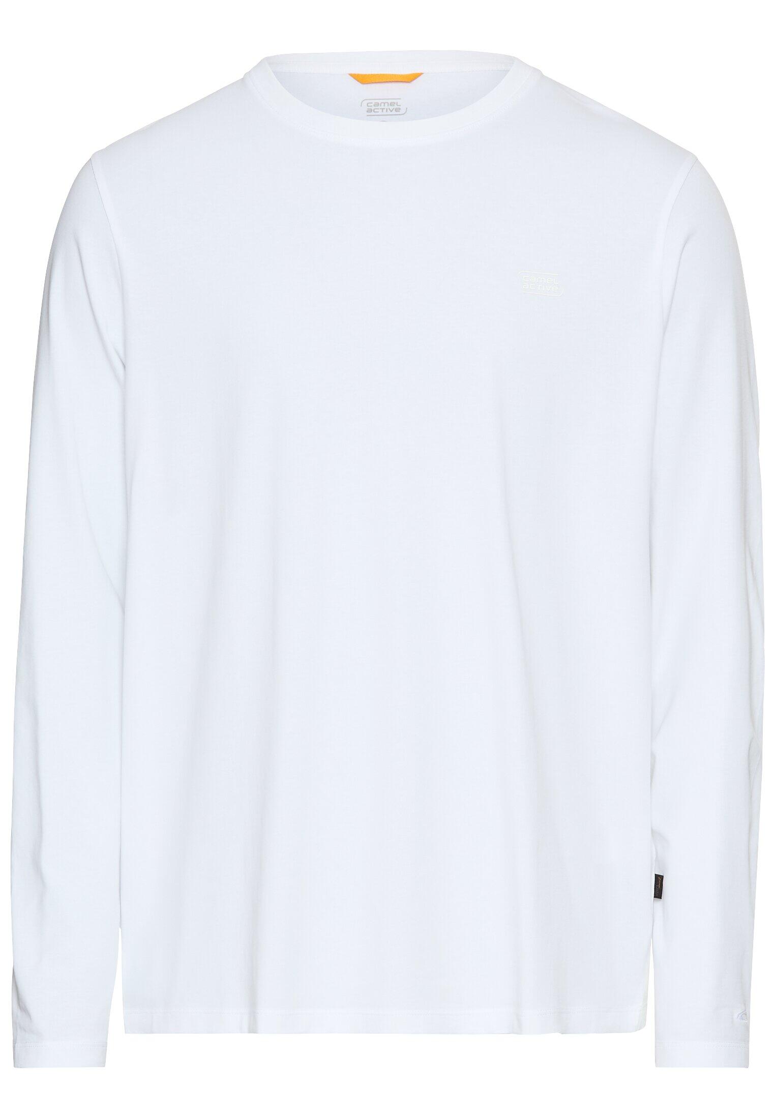 camel active - fleXXXactive® Langarmshirt aus einem Baumwollmix white - Gr. - 3XL von camel active