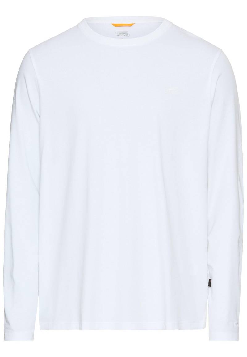 camel active - fleXXXactive® Langarmshirt aus einem Baumwollmix white - Gr. - 3XL von camel active