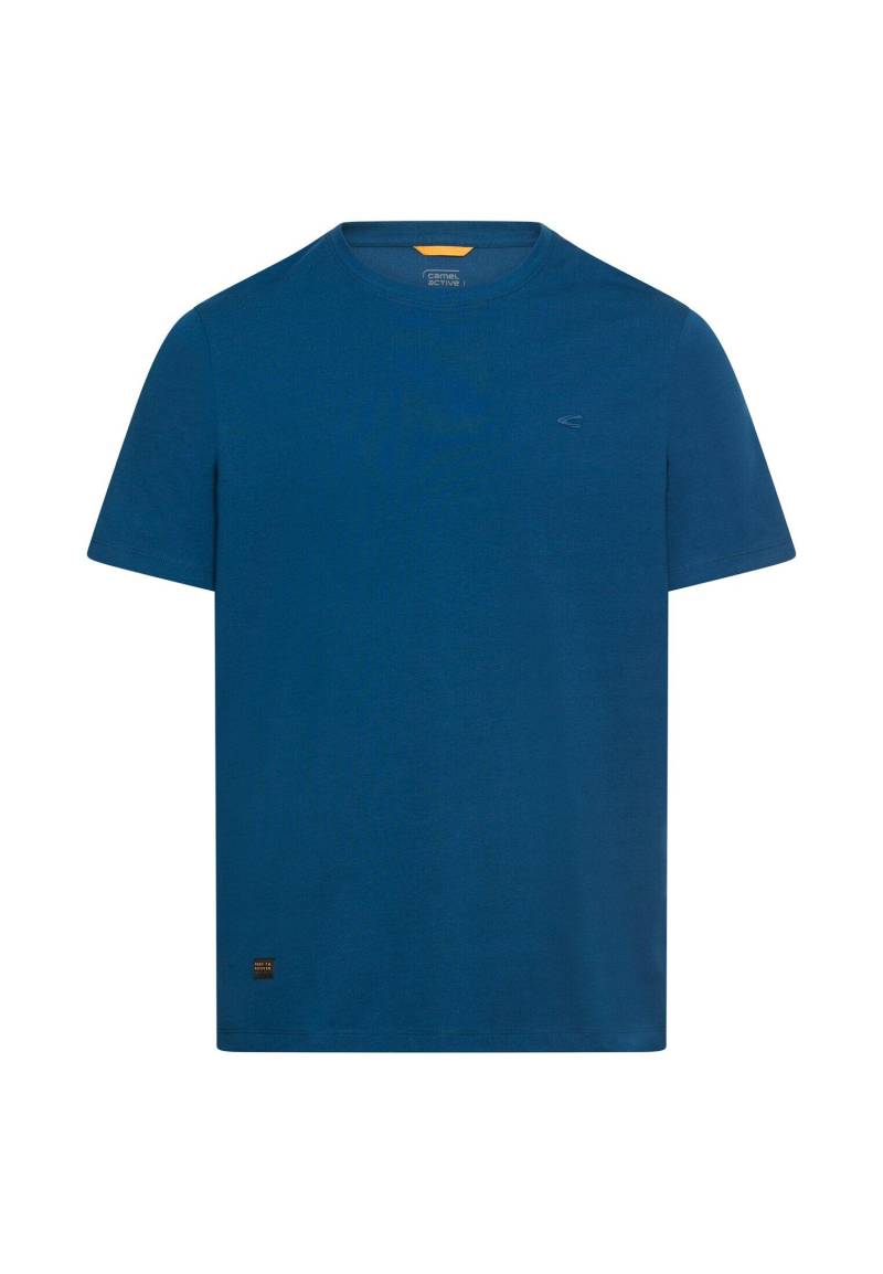 camel active - fleXXXactive® T-Shirt mit Rundhalsausschnitt lyons blue - Gr. - L von camel active