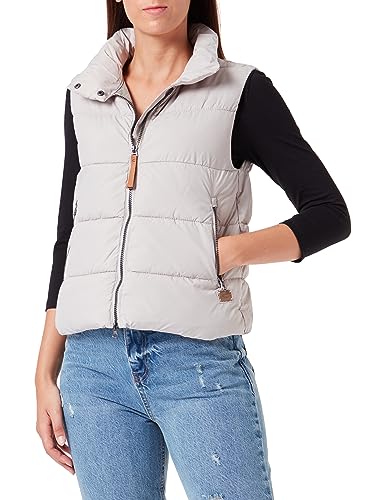 camel active Damen Cropped Steppweste aus recyceltem Polyester Mandel, womenswear-48 von camel active