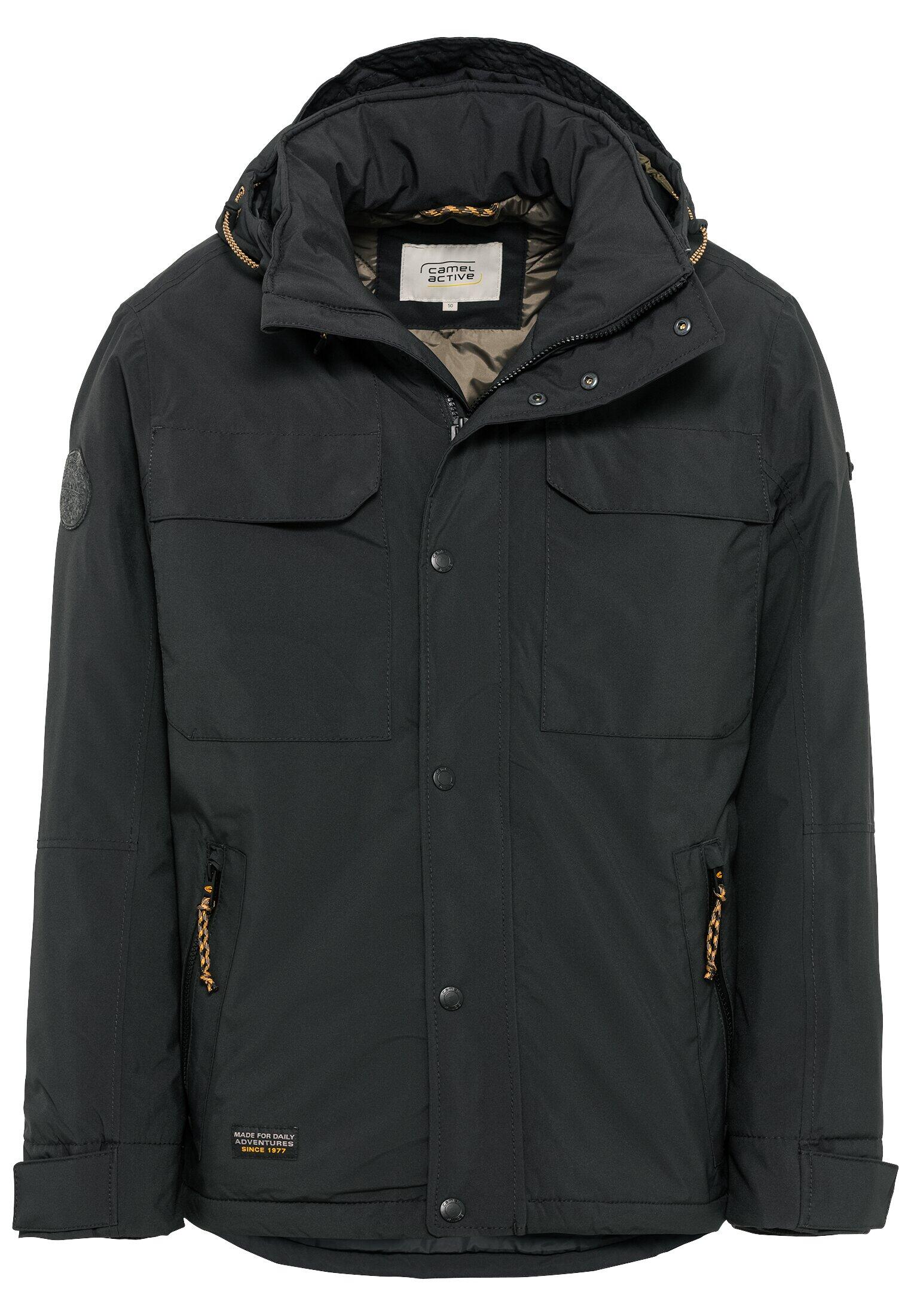 camel active - teXXXactive® Funktionsjacke mit abnehmbarer Kapuze charcoal - Gr. - 58 von camel active