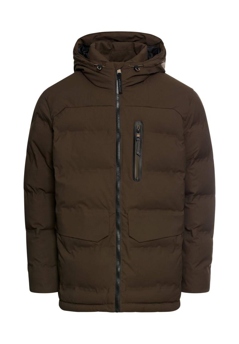 camel active - teXXXactive® Funktionsjacke mit verstellbarem Saum und Kapuze dark brown - Gr. - 58 von camel active