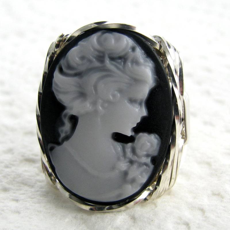 Lady Rose Cameo Ring Sterling Silber Schmuck Lady Rose Cameo Ring Sterling Silber Schmuck von cameojewelryart