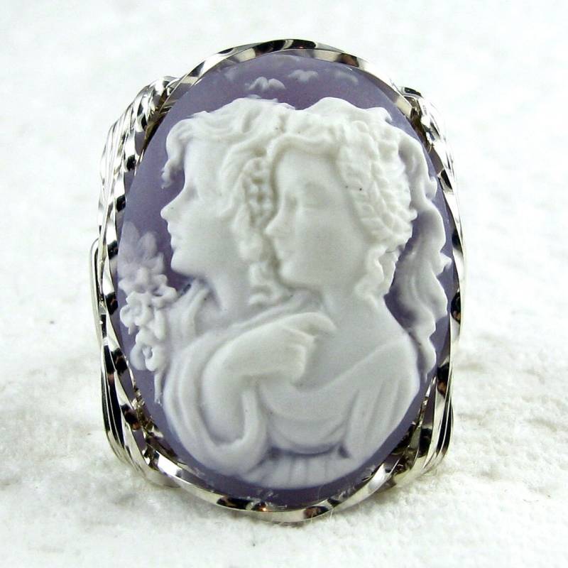 Schwester Freunde Cameo Ring Sterling Silber Schmuck Schwester Freunde Cameo Ring Sterling Silber Schmuck von cameojewelryart