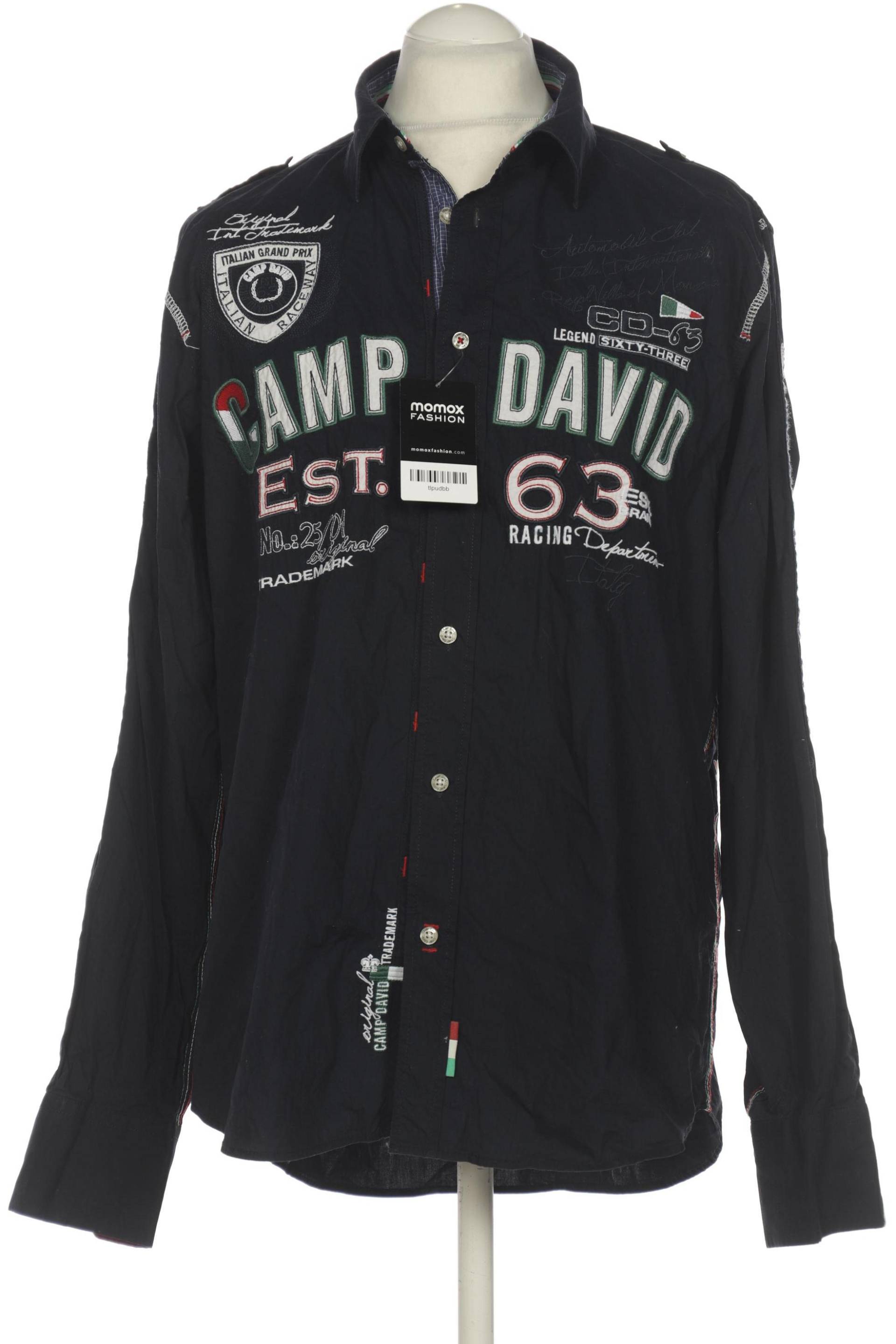 Camp David Herren Hemd, marineblau von camp david