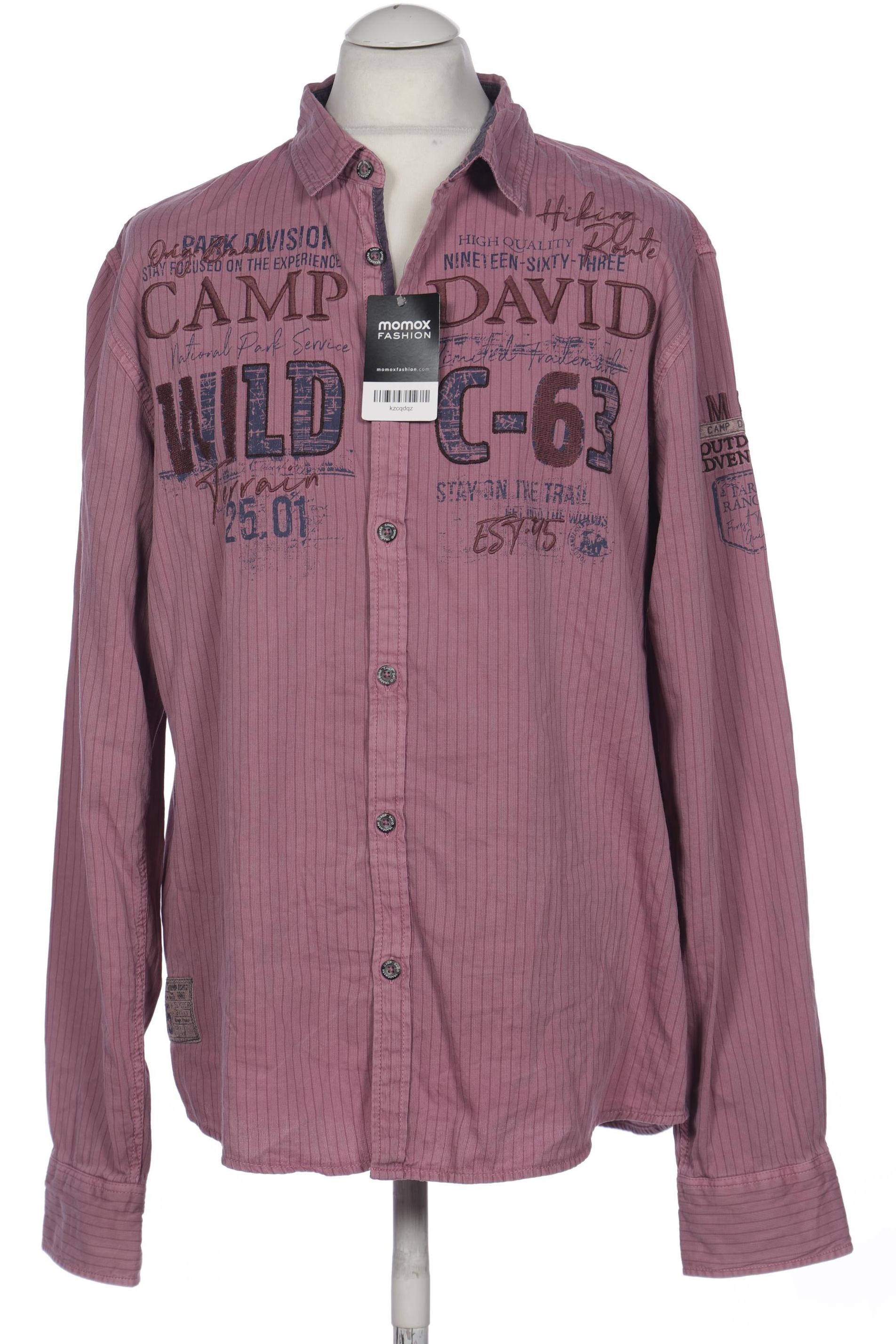 Camp David Herren Hemd, pink von camp david