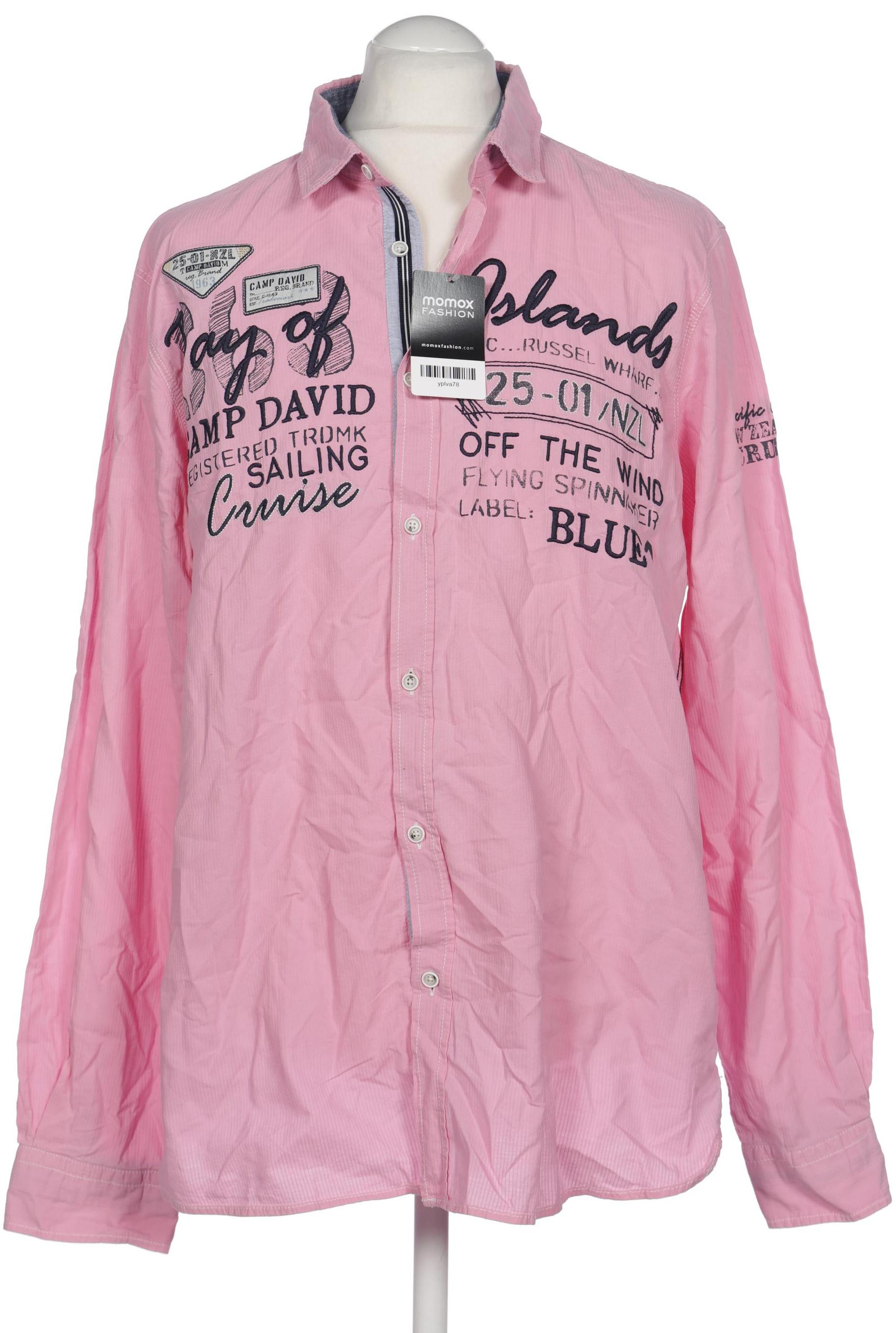 Camp David Herren Hemd, pink von camp david