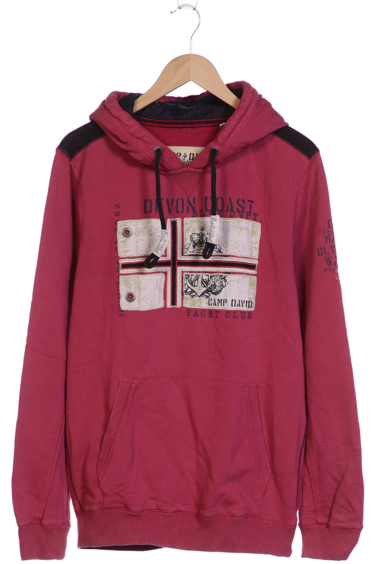 Camp David Herren Kapuzenpullover, pink von camp david