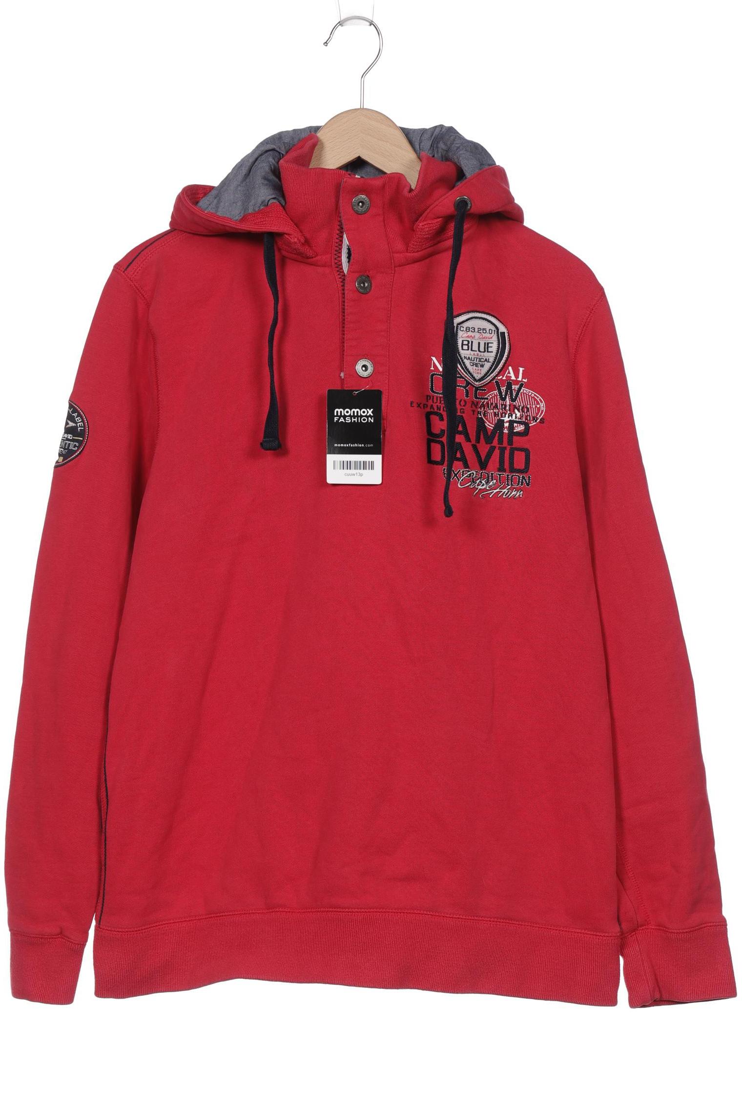 Camp David Herren Kapuzenpullover, rot von camp david