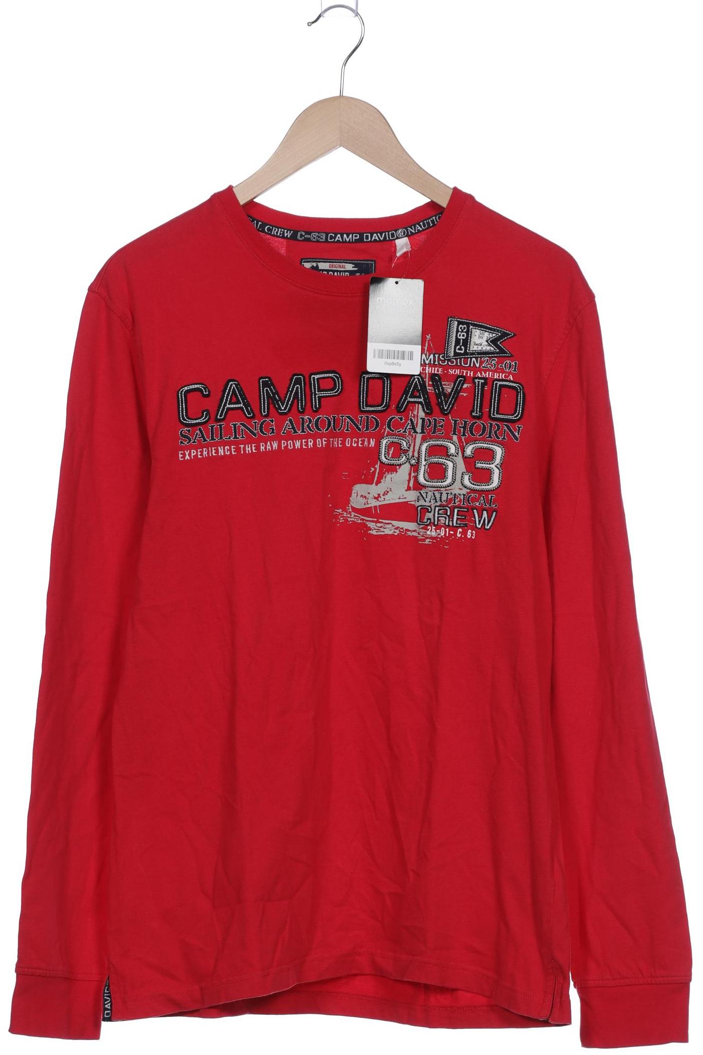 Camp David Herren Langarmshirt, rot von camp david