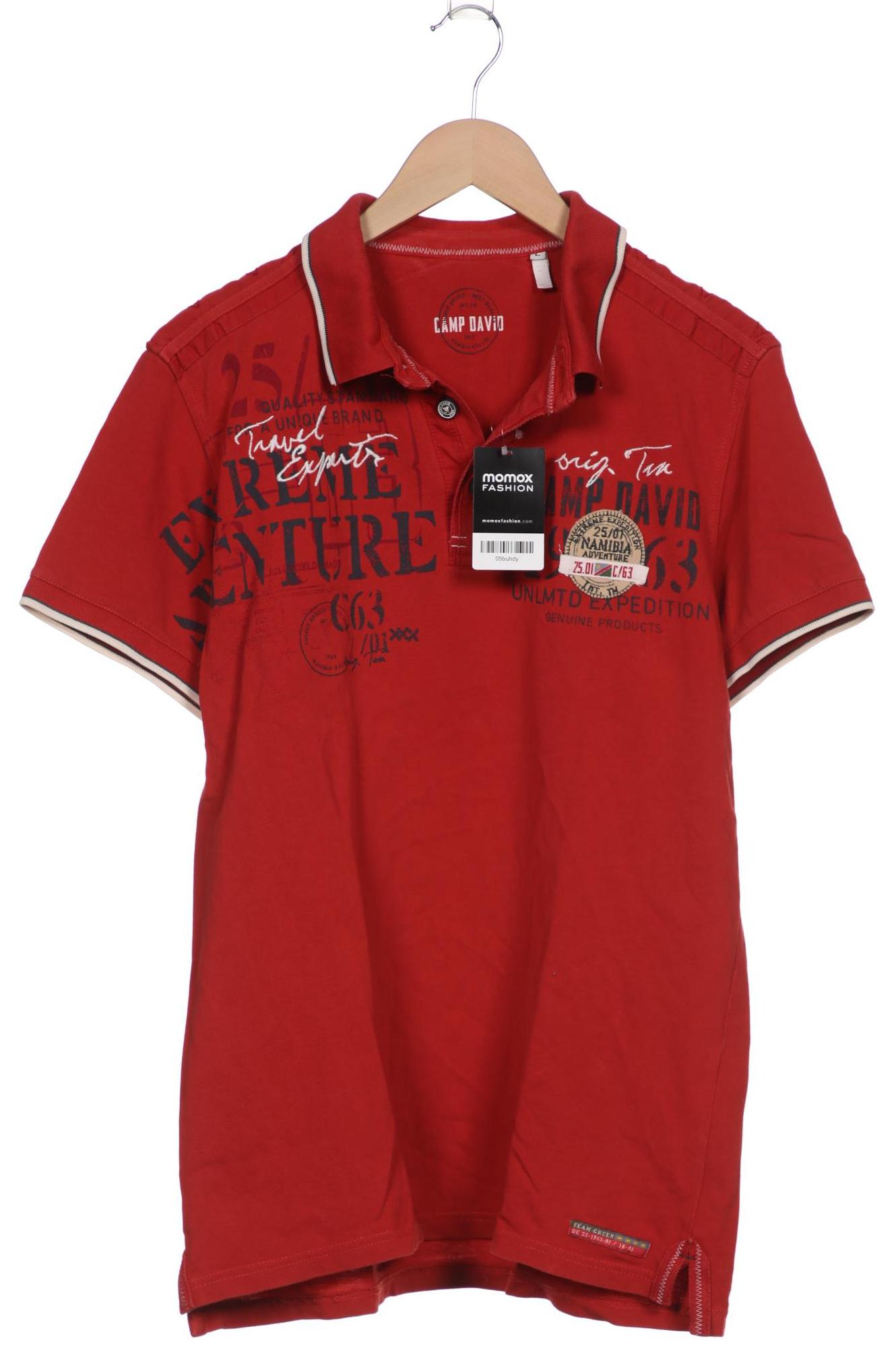 Camp David Herren Poloshirt, rot von camp david