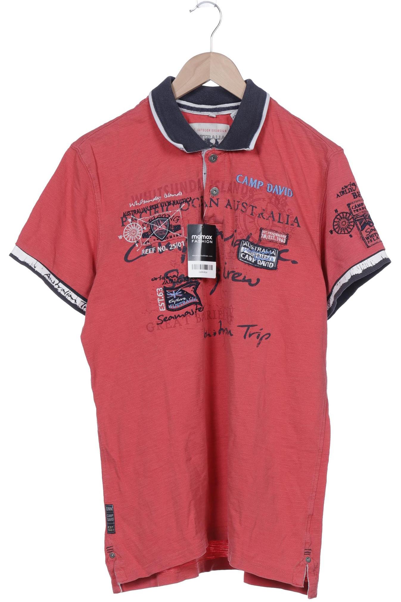 Camp David Herren Poloshirt, rot von camp david