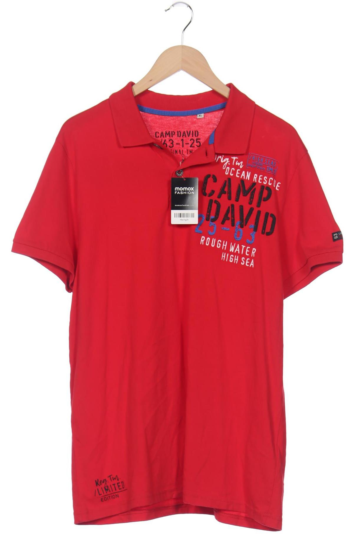 Camp David Herren Poloshirt, rot von camp david