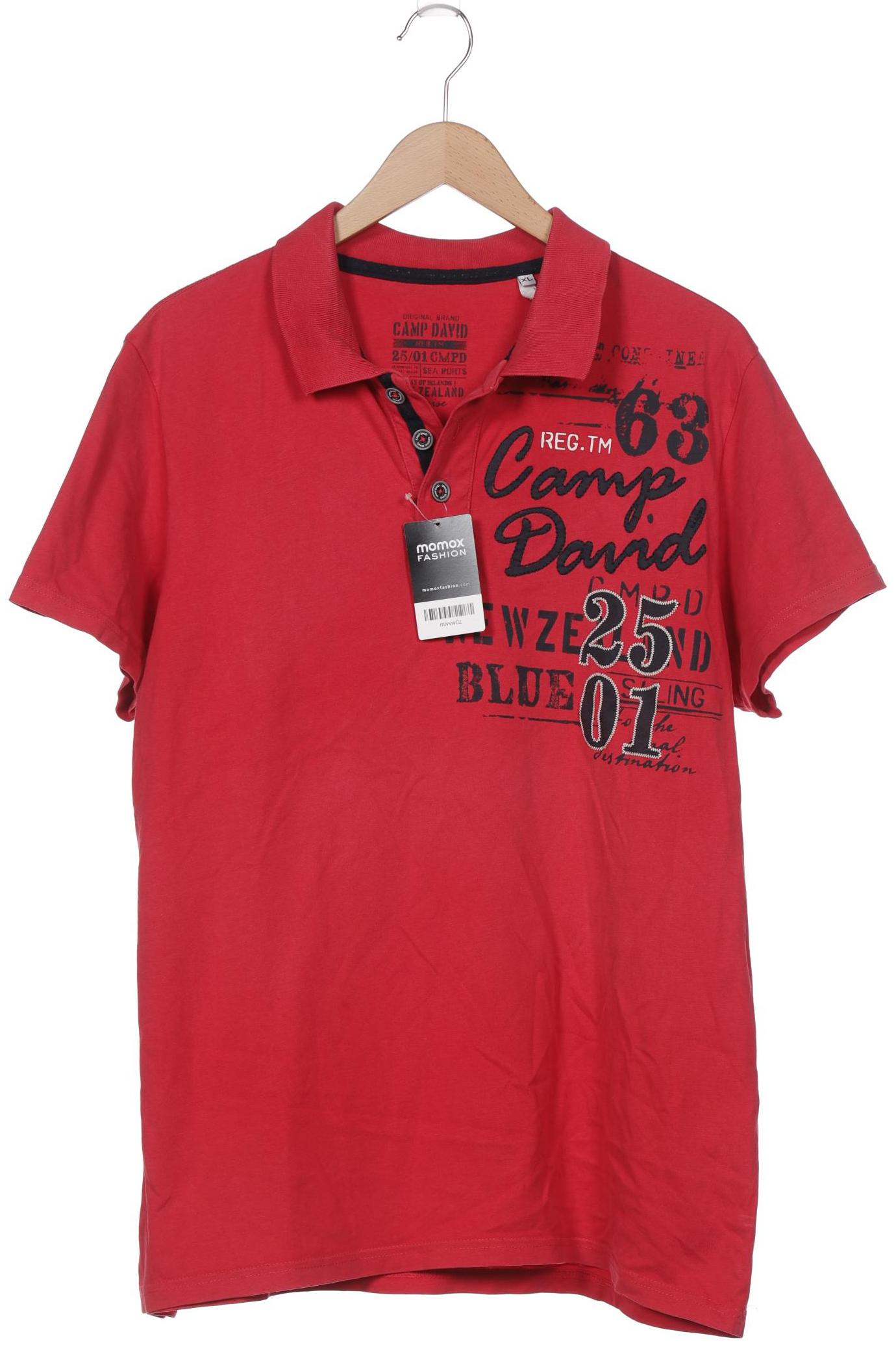 Camp David Herren Poloshirt, rot von camp david