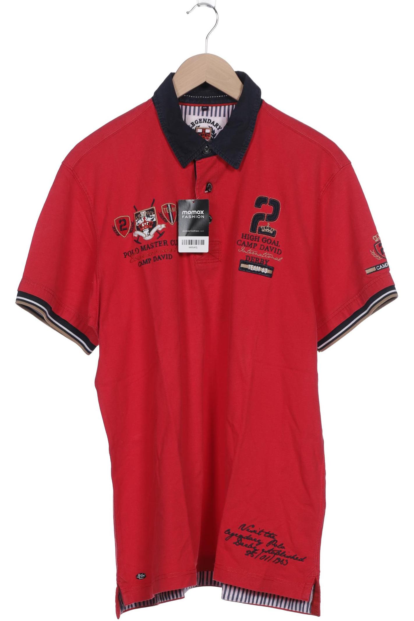 Camp David Herren Poloshirt, rot von camp david