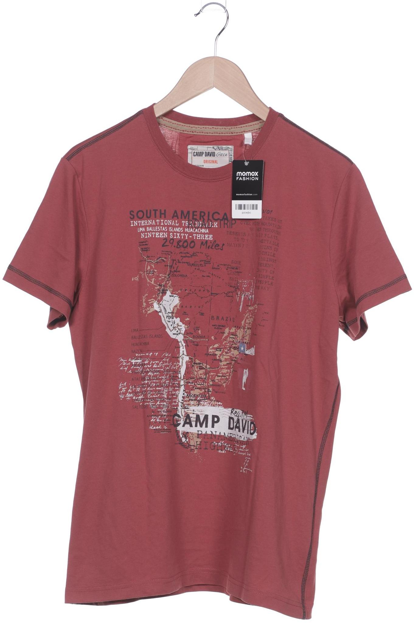 Camp David Herren T-Shirt, bordeaux von camp david
