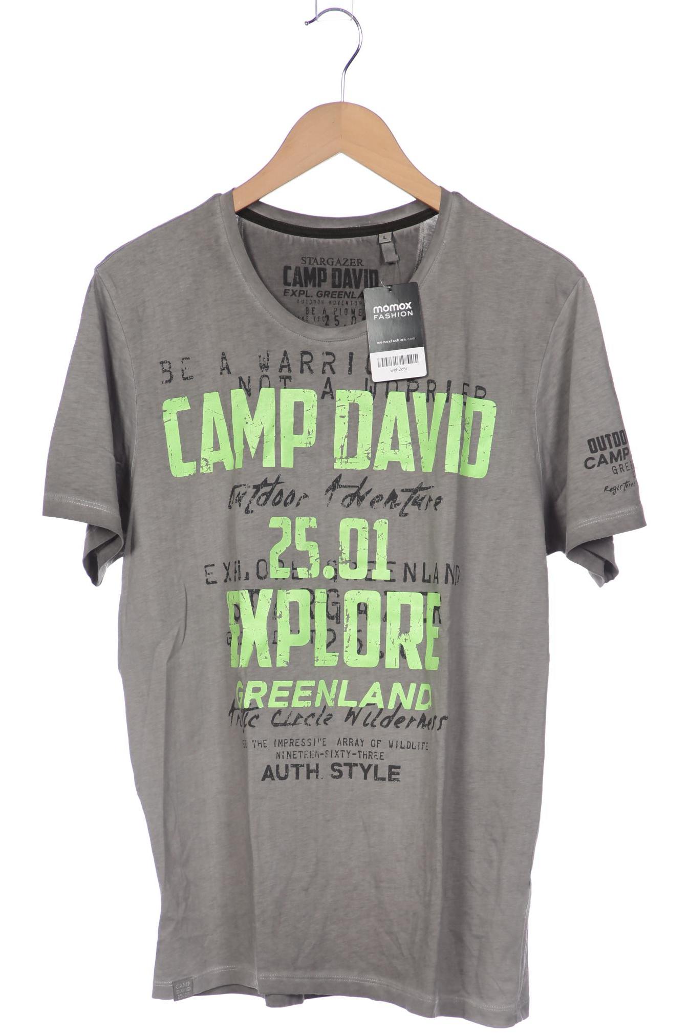 Camp David Herren T-Shirt, grau, Gr. 52 von camp david