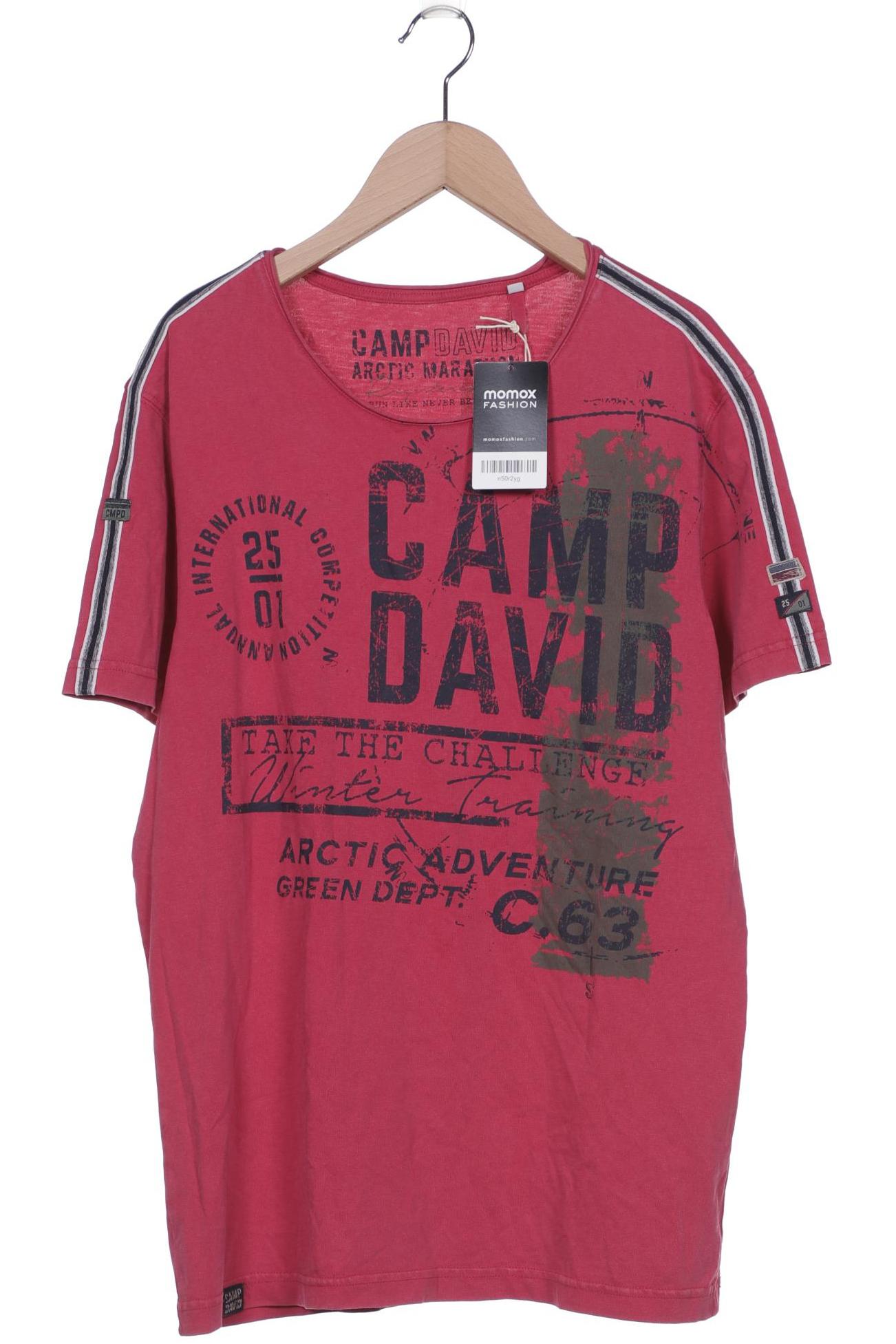 Camp David Herren T-Shirt, pink von camp david