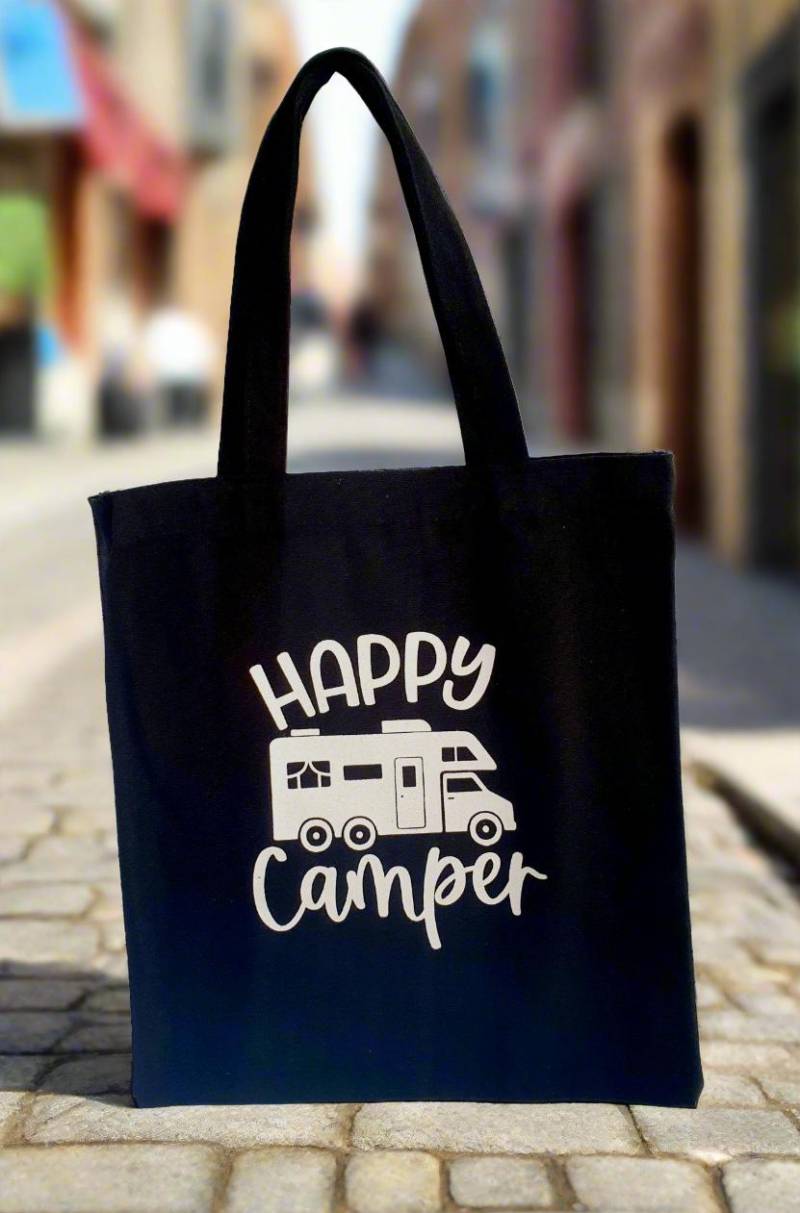 Shopping Bag Happy Camper Wohnmobil von campingdeko