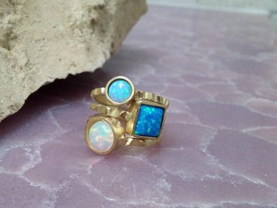 Gold Filled Labradorit Ring, Oktober Geburtsstein Ring von candybohojewelry