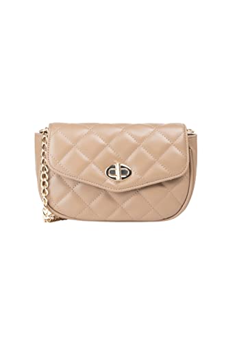 caneva Women's Clutch/Abendtasche, Dunkelbeige von caneva