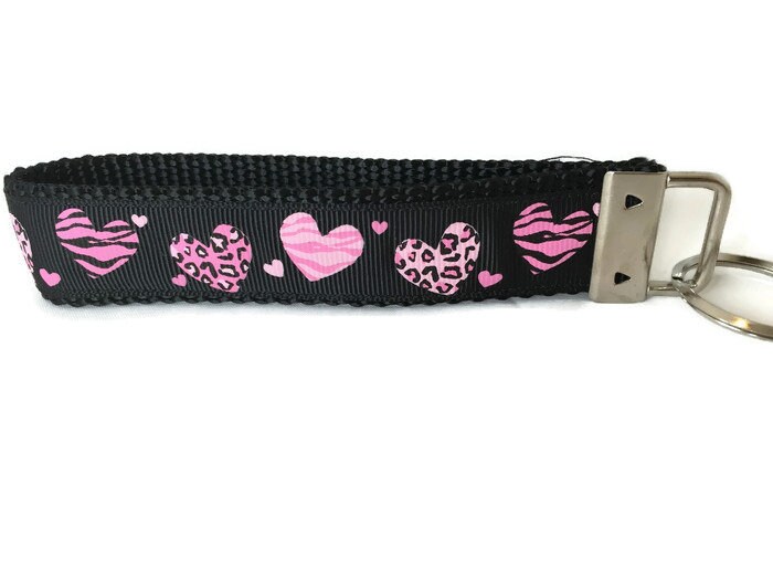 Schwarzer Valentinstag Schlüsselanhänger, Handgelenk von caninedesign