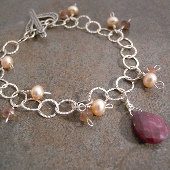 Armband Aus Sterling Silber Mit Perlen Und Turmalin Armband Aus Sterling Silber Mit Perlen Und Turmalin von canterburyvines